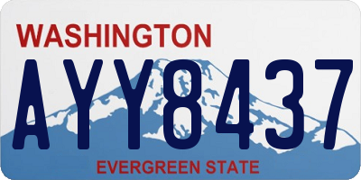 WA license plate AYY8437