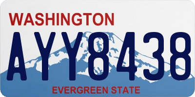 WA license plate AYY8438