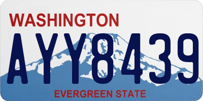 WA license plate AYY8439