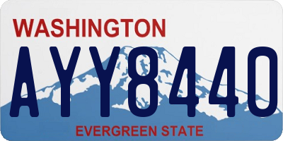 WA license plate AYY8440