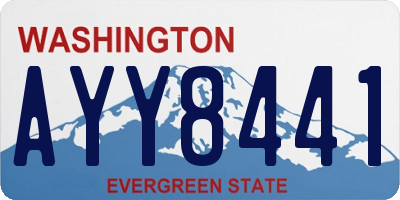 WA license plate AYY8441