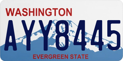 WA license plate AYY8445