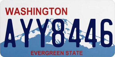 WA license plate AYY8446