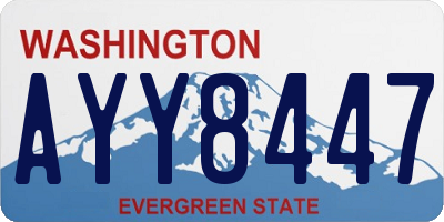 WA license plate AYY8447