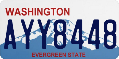 WA license plate AYY8448