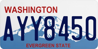 WA license plate AYY8450