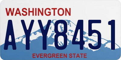 WA license plate AYY8451