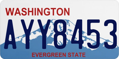 WA license plate AYY8453