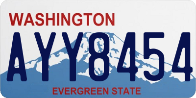 WA license plate AYY8454