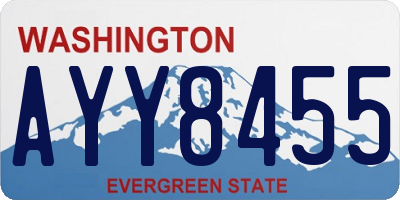 WA license plate AYY8455