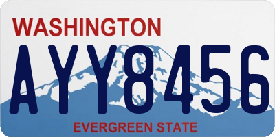 WA license plate AYY8456