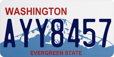 WA license plate AYY8457