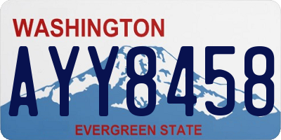 WA license plate AYY8458