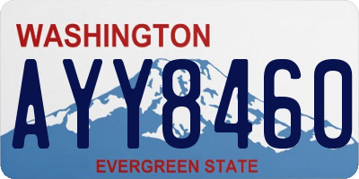 WA license plate AYY8460