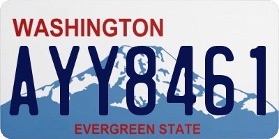 WA license plate AYY8461