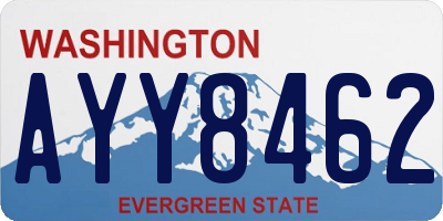 WA license plate AYY8462