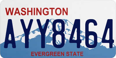 WA license plate AYY8464