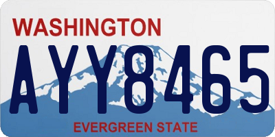 WA license plate AYY8465