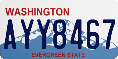 WA license plate AYY8467