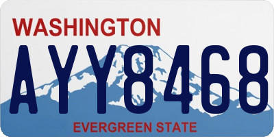 WA license plate AYY8468