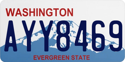 WA license plate AYY8469