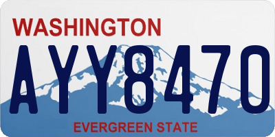 WA license plate AYY8470