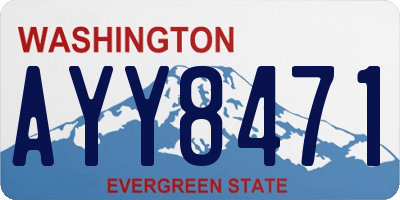 WA license plate AYY8471