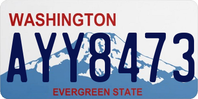 WA license plate AYY8473