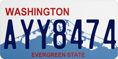 WA license plate AYY8474