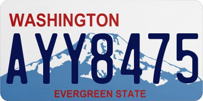 WA license plate AYY8475