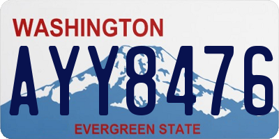 WA license plate AYY8476