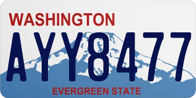 WA license plate AYY8477