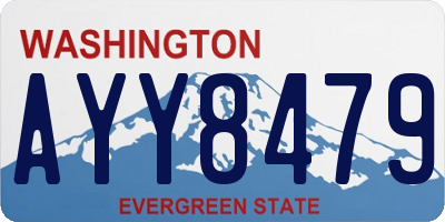 WA license plate AYY8479