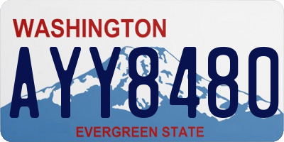 WA license plate AYY8480