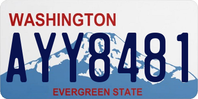 WA license plate AYY8481