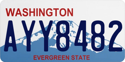 WA license plate AYY8482