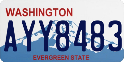 WA license plate AYY8483