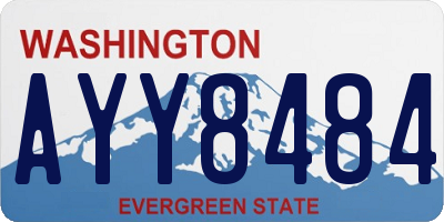 WA license plate AYY8484