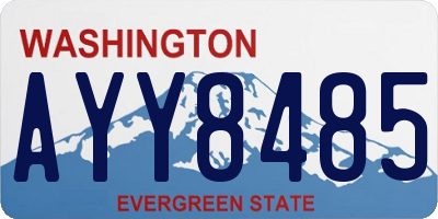 WA license plate AYY8485