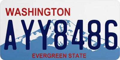 WA license plate AYY8486