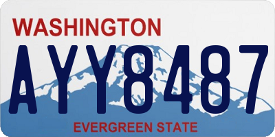 WA license plate AYY8487