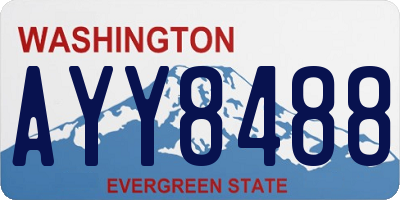 WA license plate AYY8488