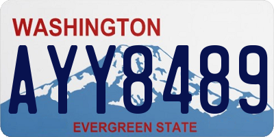 WA license plate AYY8489