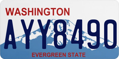 WA license plate AYY8490