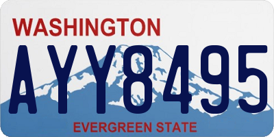 WA license plate AYY8495