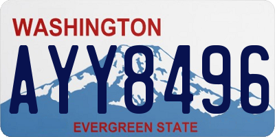 WA license plate AYY8496