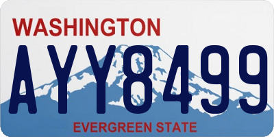 WA license plate AYY8499