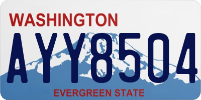 WA license plate AYY8504