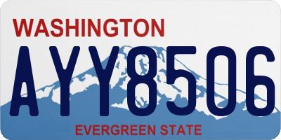 WA license plate AYY8506