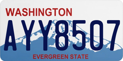 WA license plate AYY8507